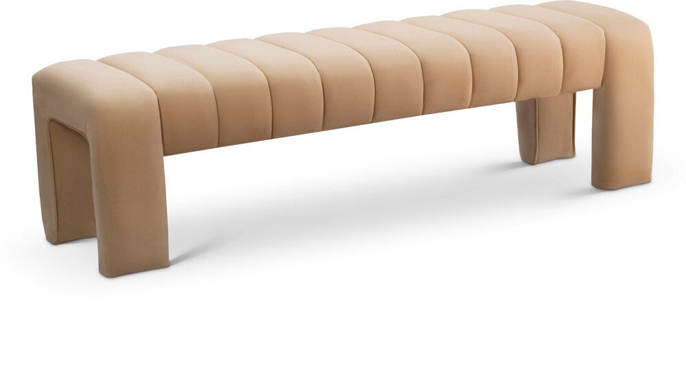 Meridian Furniture - Andaz Camel Bench - 443Camel veiw 1