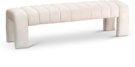 Meridian Furniture - Andaz Cream Bench - 443Cream veiw 1