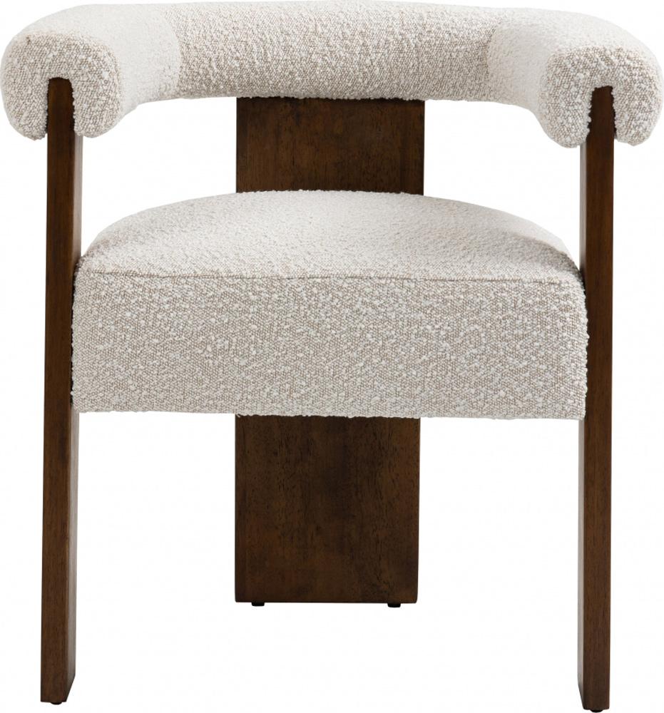 Meridian Furniture - Barrel Cream Boucle Fabric Dining Chair - 562Cream-C veiw 4