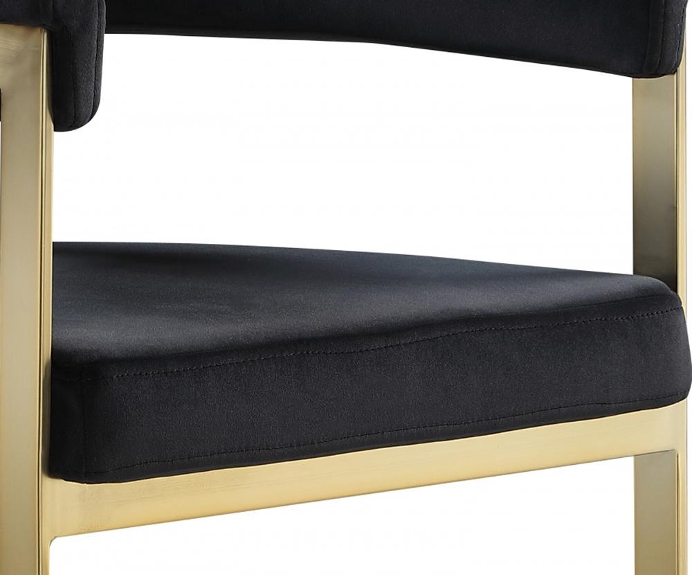 Meridian Furniture - Marcello Black Velvet Counter Stool (Set of 2) - 596Black-C veiw 5