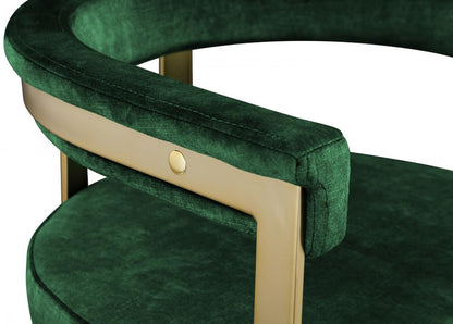 Meridian Furniture - Marcello Green Velvet Counter Stool (Set of 2) - 596Green-C veiw 3
