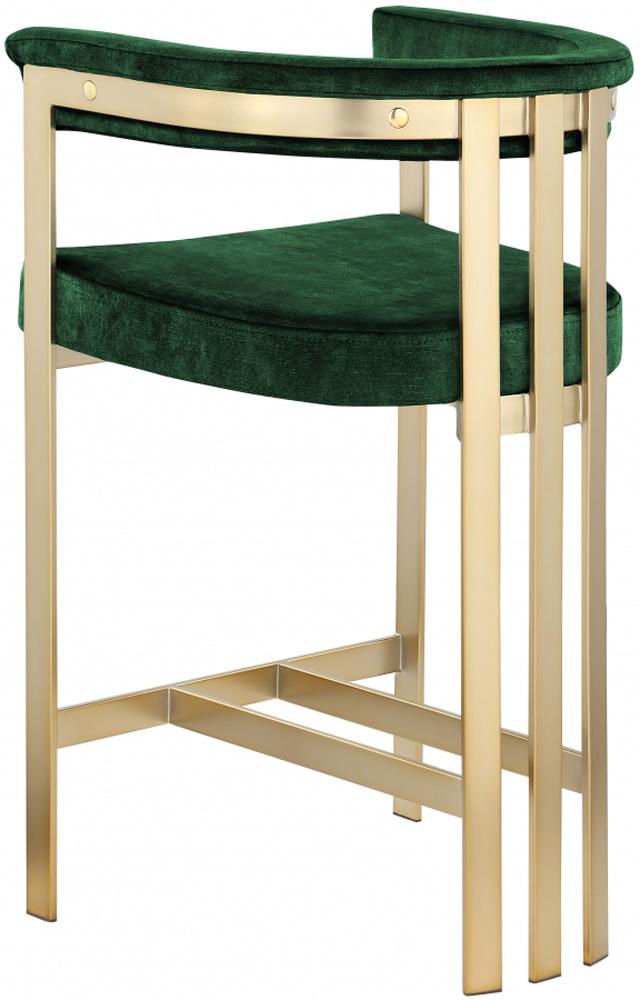 Meridian Furniture - Marcello Green Velvet Counter Stool (Set of 2) - 596Green-C veiw 4