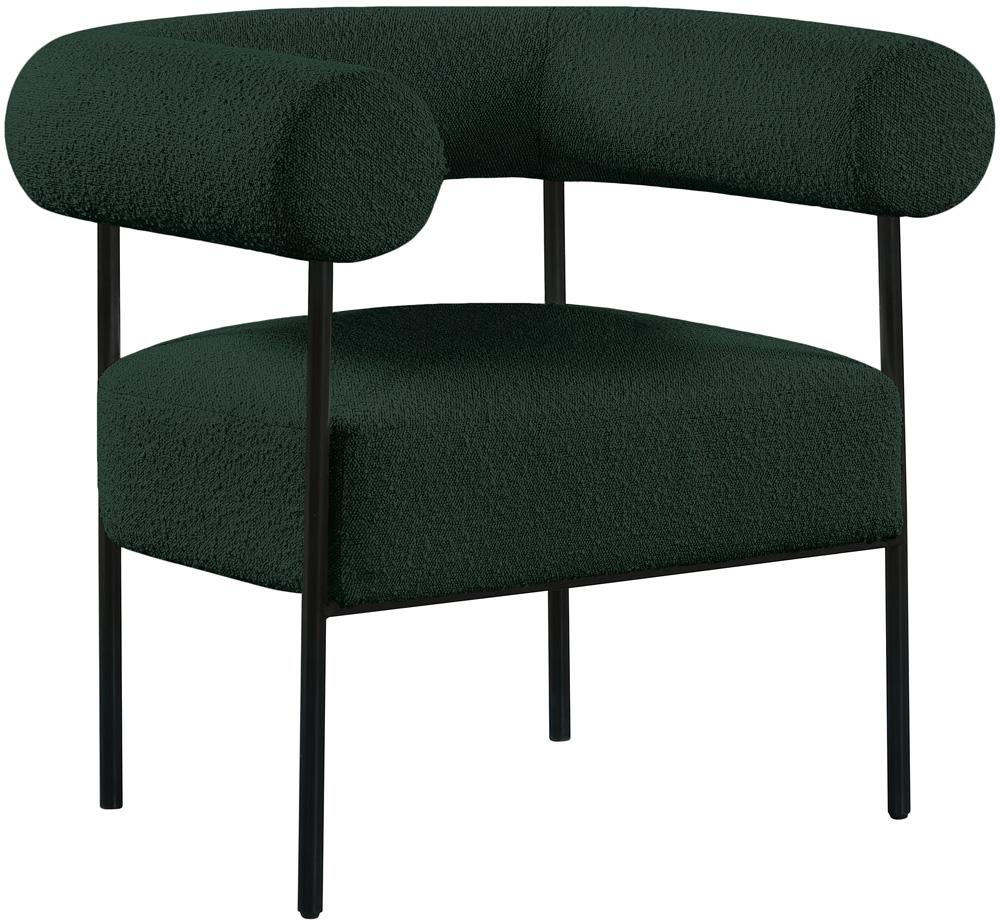 Meridian Furniture - Blake Green Boucle Fabric Accent Chair - 527Green veiw 1