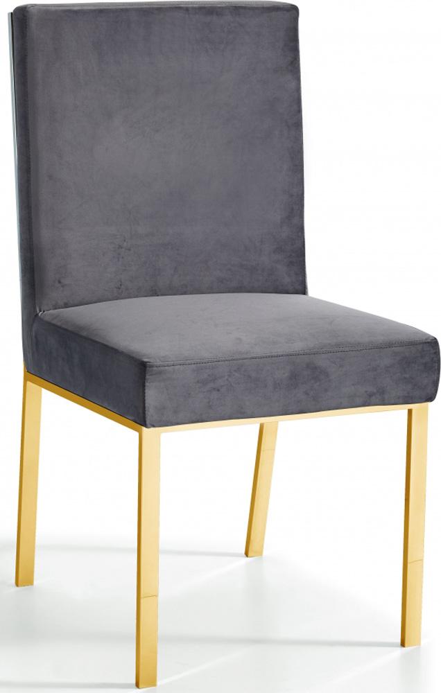 Meridian Furniture - Opal Grey Velvet Dining Chair (Set of 2) - 737Grey-C veiw 1