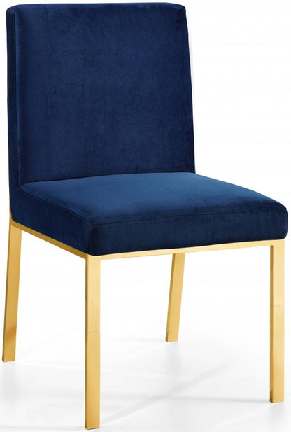 Meridian Furniture - Opal Navy Velvet Dining Chair (Set of 2) - 737Navy-C veiw 1
