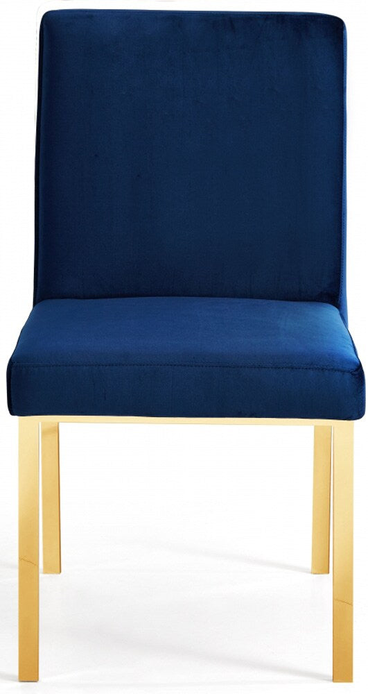 Meridian Furniture - Opal Navy Velvet Dining Chair (Set of 2) - 737Navy-C veiw 2