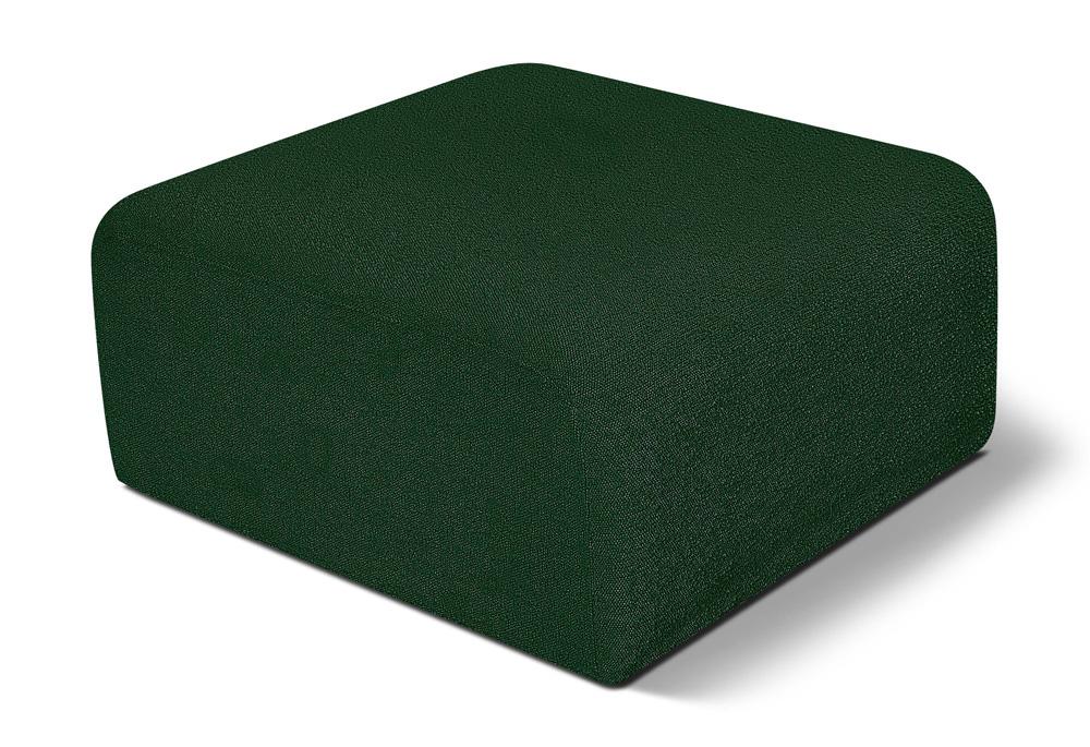 Meridian Furniture - Arc Green Boucle Fabric Ottoman - 102Green-Ott veiw 1