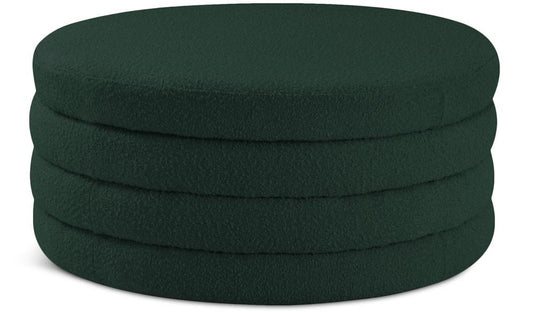 Meridian Furniture - Aphia Green Boucle Fabric Ottoman/Coffee Table - 154Green veiw 1
