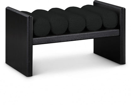 Meridian Furniture - Waverly Black Boucle Fabric Bench - 176Black veiw 1
