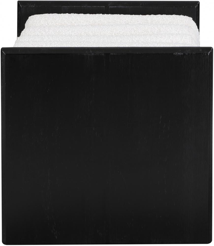 Meridian Furniture - Waverly Cream Boucle Fabric Bench - 176Cream veiw 3