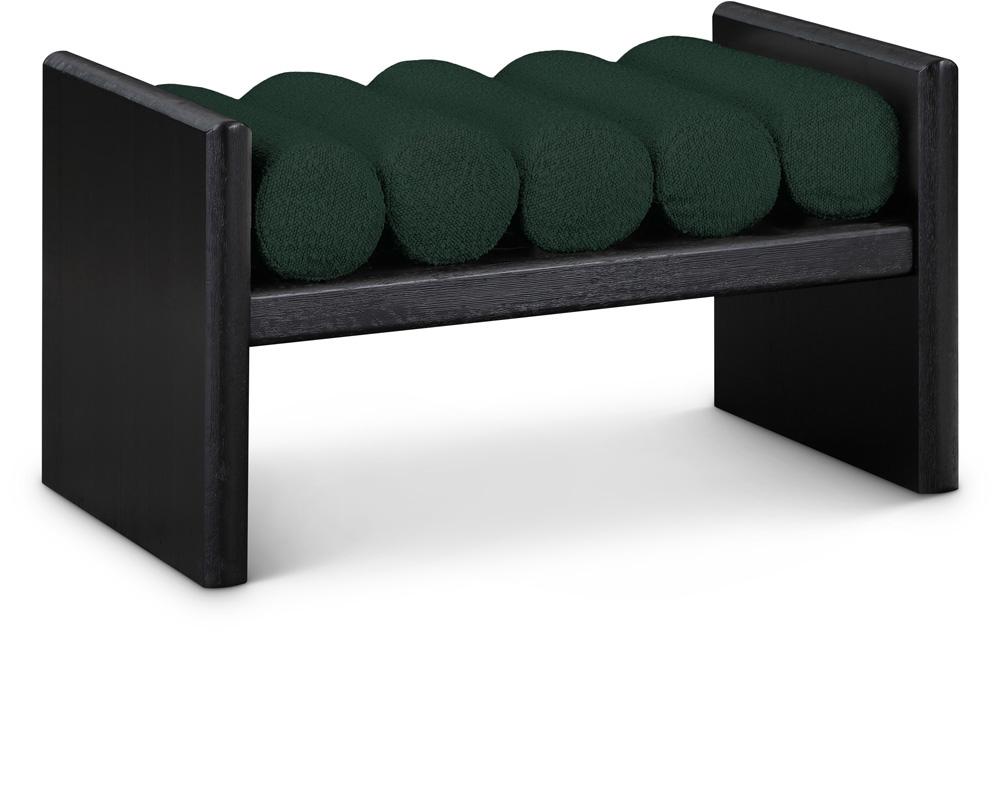 Meridian Furniture - Waverly Green Boucle Fabric Bench - 176Green veiw 1