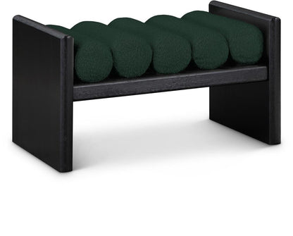 Meridian Furniture - Waverly Green Boucle Fabric Bench - 176Green veiw 1