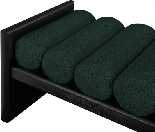 Meridian Furniture - Waverly Green Boucle Fabric Bench - 176Green veiw 2