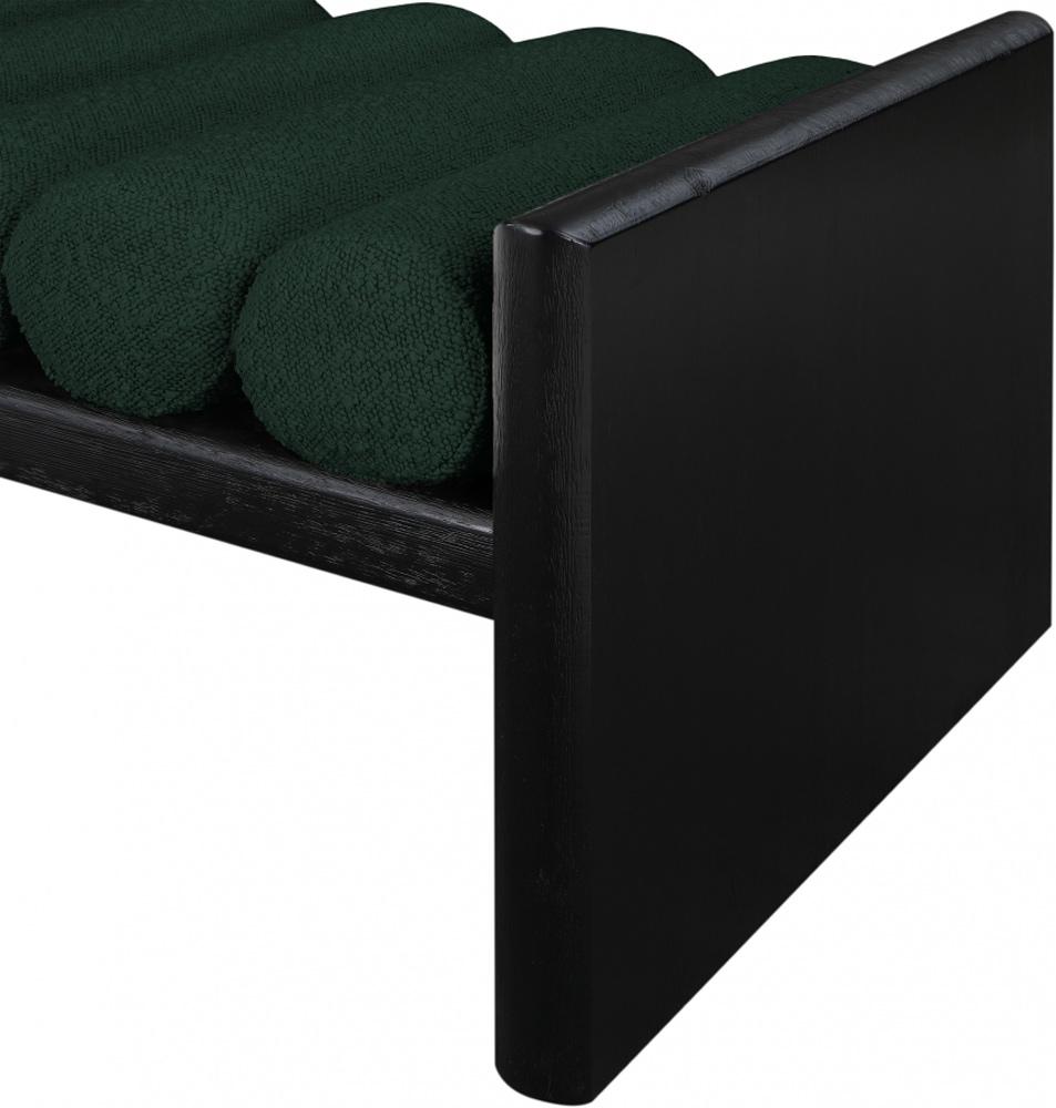 Meridian Furniture - Waverly Green Boucle Fabric Bench - 176Green veiw 6