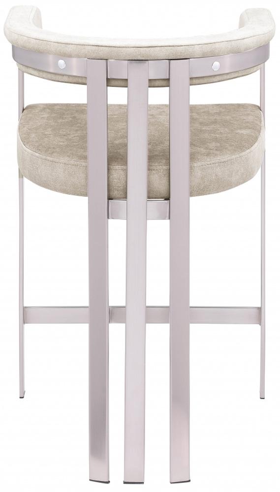 Meridian Furniture - Marcello Beige Velvet Counter Stool (Set of 2) - 939Beige-C veiw 4