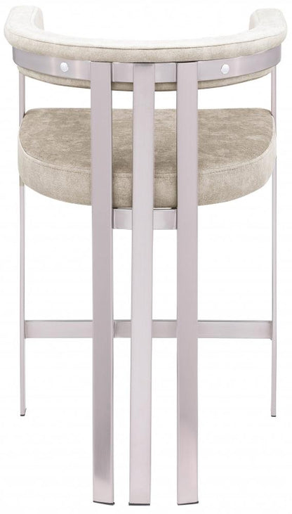Meridian Furniture - Marcello Beige Velvet Counter Stool (Set of 2) - 939Beige-C veiw 4