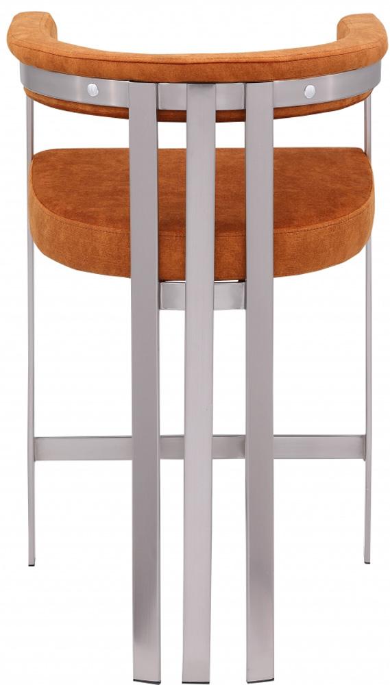 Meridian Furniture - Marcello Cognac Velvet Counter Stool (Set of 2) - 939Cognac-C veiw 4