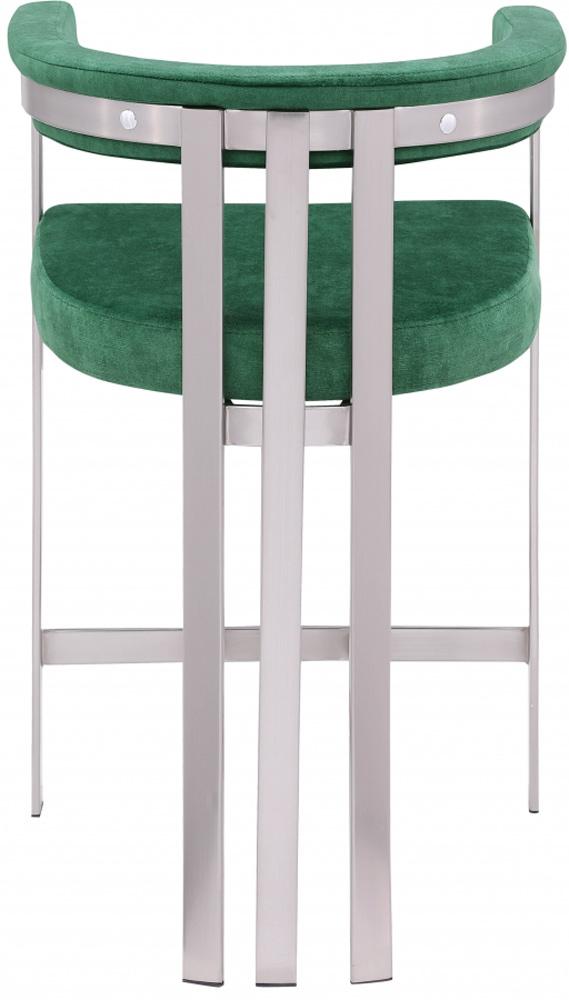Meridian Furniture - Marcello Green Velvet Counter Stool (Set of 2) - 939Green-C veiw 4