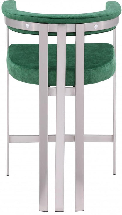 Meridian Furniture - Marcello Green Velvet Counter Stool (Set of 2) - 939Green-C veiw 4
