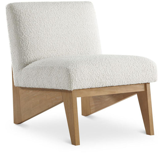Meridian Furniture - Chapman Cream Boucle Fabric Accent Chair - 460Natural veiw 1