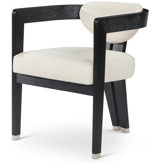 Meridian Furniture - Carlyle Cream Vegan Leather Dining Chair - 563Cream-C veiw 1