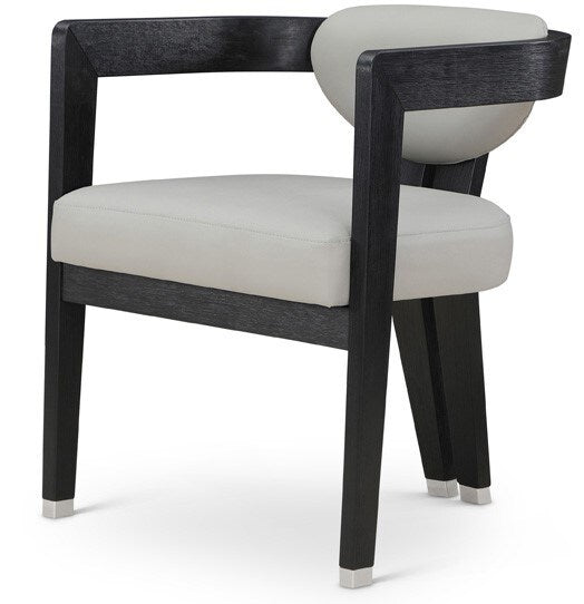 Meridian Furniture - Carlyle Grey Vegan Leather Dining Chair - 563Grey-C veiw 1