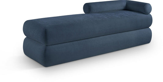 Meridian Furniture - Kennedy LtBlu Chenille Fabric Bench - 197LtBlu veiw 1