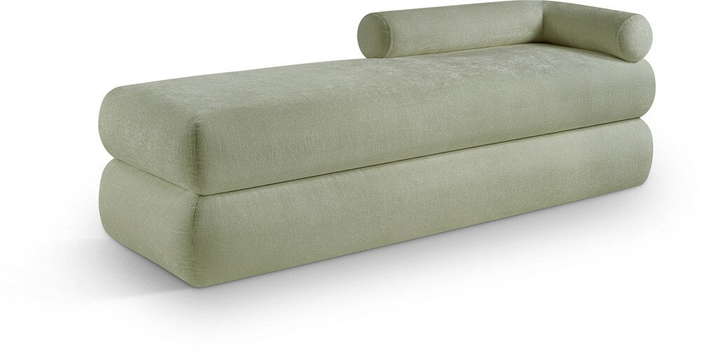 Meridian Furniture - Kennedy Mint Chenille Fabric Bench - 197Mint veiw 1