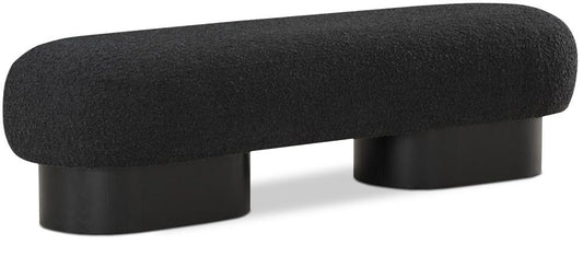 Meridian Furniture - Robertson Black Boucle Fabric Bench - 22002Black veiw 1