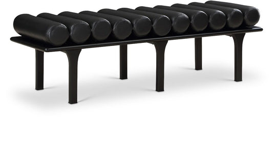 Meridian Furniture - Landon Black Vegan Leather Bench - 22008Black veiw 1