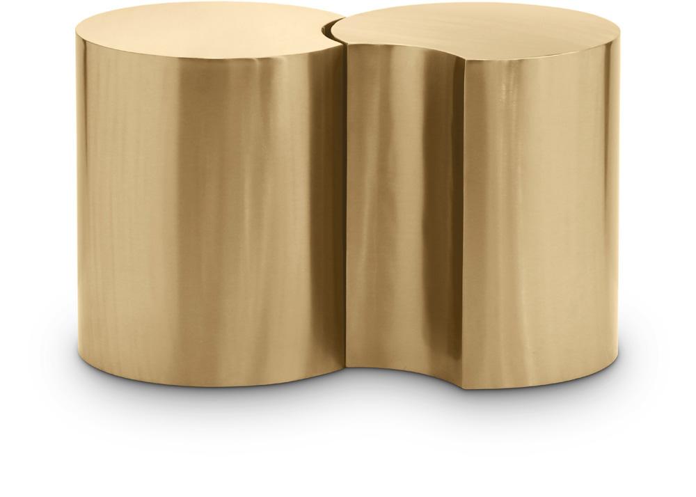 Meridian Furniture - Dimple Gold End Table - 2Pc - 99081Gold-2A veiw 1