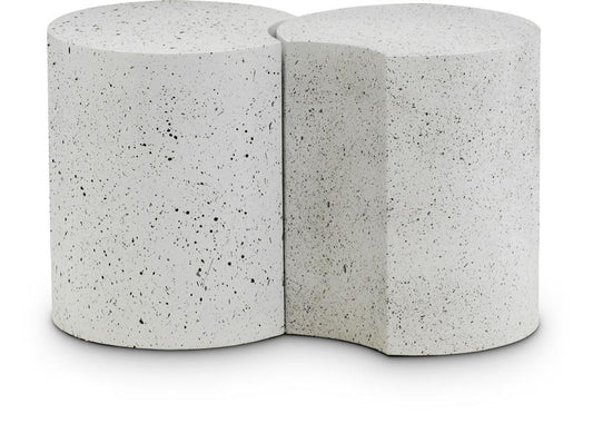 Meridian Furniture - Dimple White End Table - 2Pc - 99084White-2A veiw 1