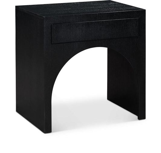 Meridian Furniture - August Black Night Stand - 388Black-NS veiw 1