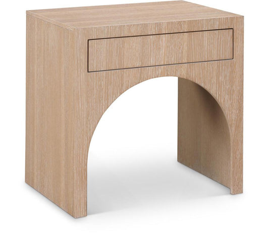 Meridian Furniture - August Oak Night Stand - 388Oak-NS veiw 1