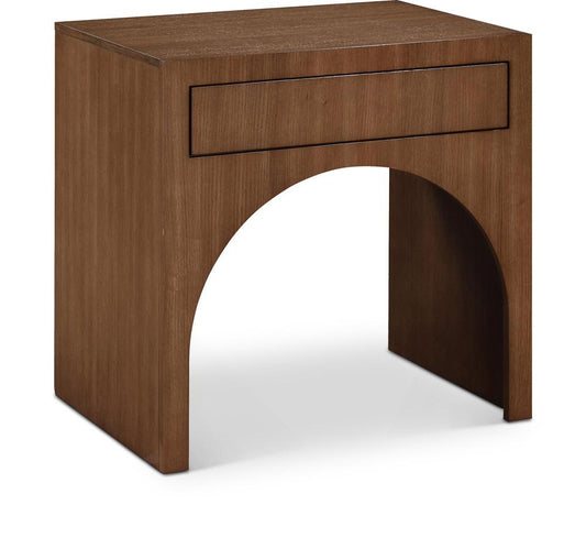 Meridian Furniture - August Walnut Night Stand - 388Walnut-NS veiw 1