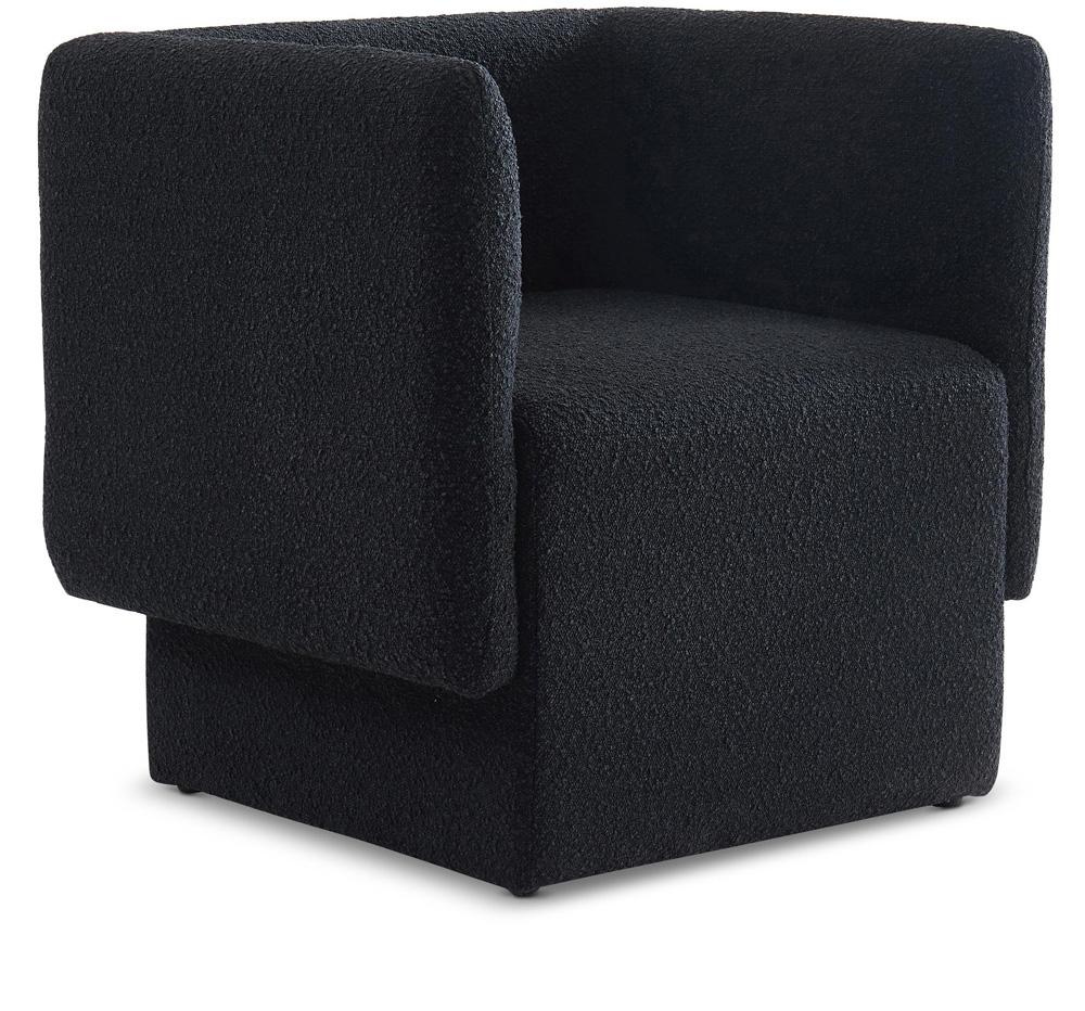 Meridian Furniture - Vera Black Boucle Fabric Accent Chair - 575Black veiw 1