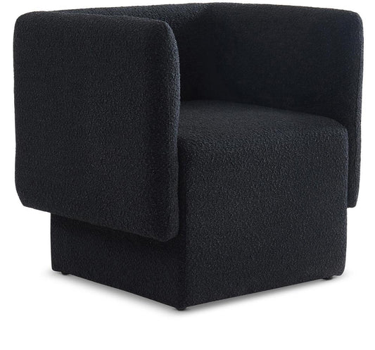 Meridian Furniture - Vera Black Boucle Fabric Accent Chair - 575Black veiw 1