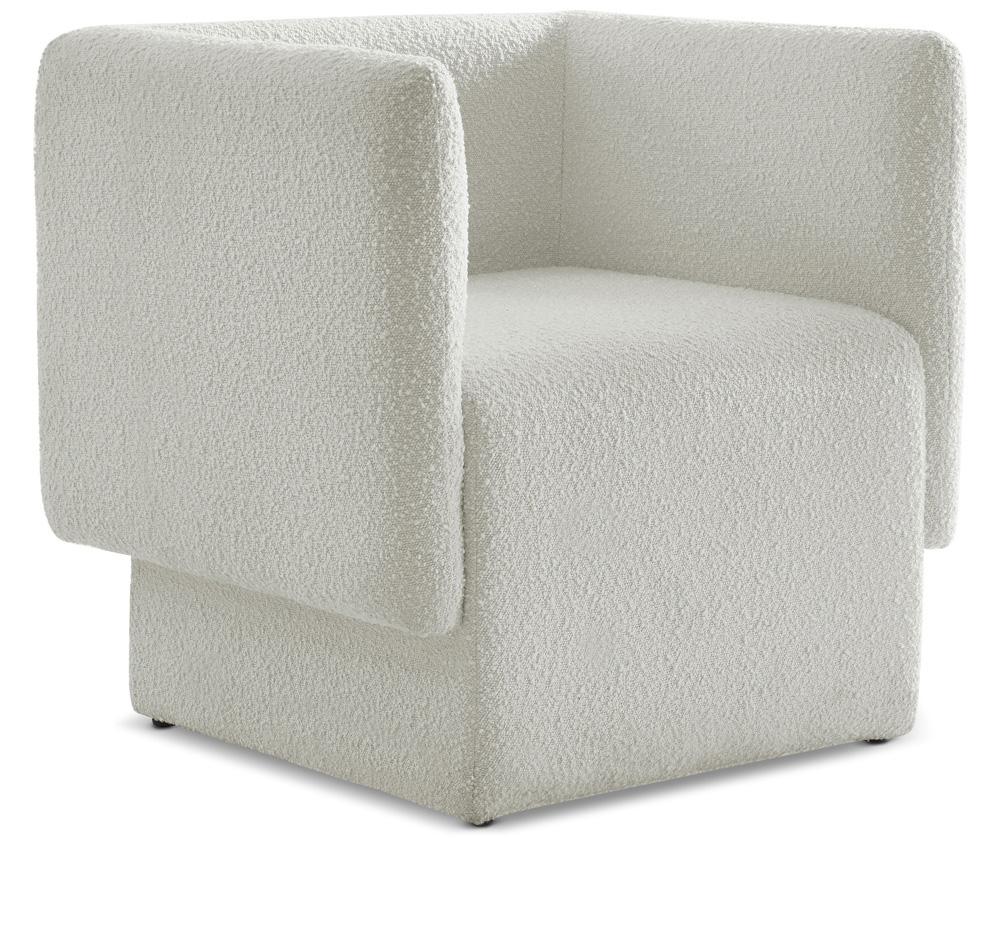 Meridian Furniture - Vera Cream Boucle Fabric Accent Chair - 575Cream veiw 1