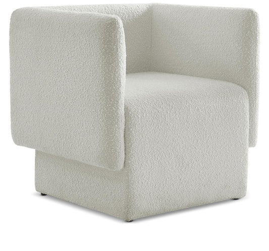 Meridian Furniture - Vera Cream Boucle Fabric Accent Chair - 575Cream veiw 1