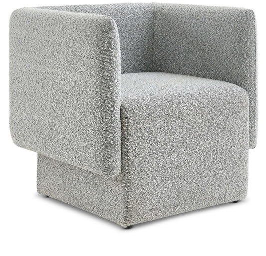 Meridian Furniture - Vera Grey Boucle Fabric Accent Chair - 575Grey veiw 1