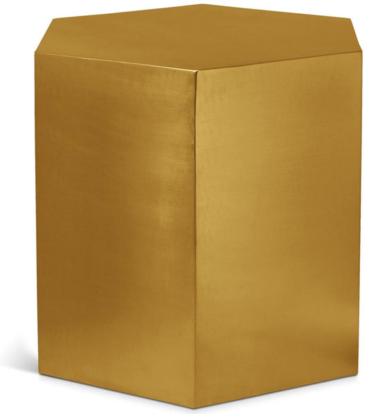 Meridian Furniture - Hexagon Brushed Gold End Table - 292-ET veiw 1