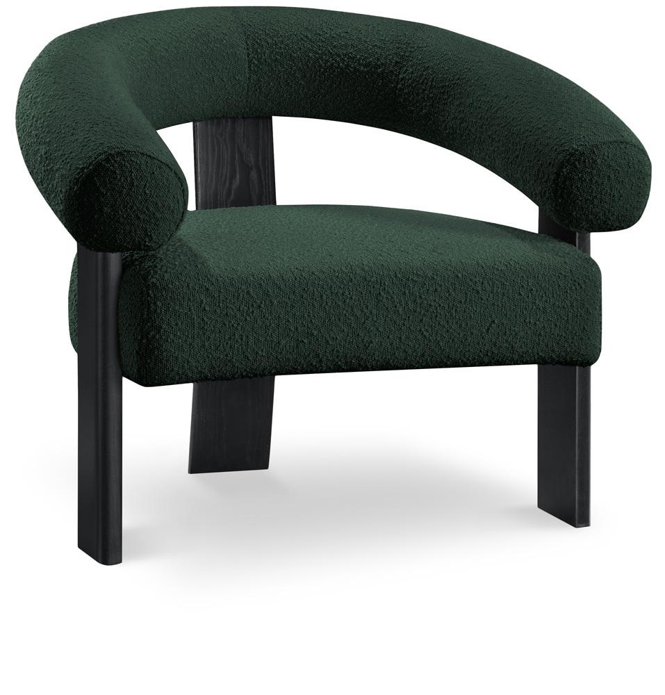 Meridian Furniture - Winston Green Boucle Fabric Accent Chair - 497Green veiw 1