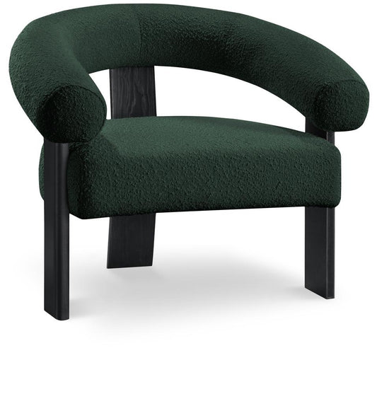 Meridian Furniture - Winston Green Boucle Fabric Accent Chair - 497Green veiw 1