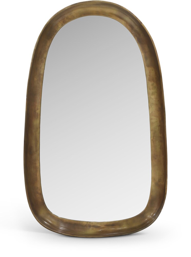 Meridian Furniture - Auberge Brass Mirror - 66001Brass-M veiw 1