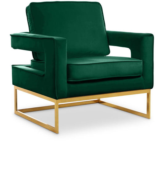Meridian Furniture - Noah Green Velvet Accent Chair - 511Green veiw 1