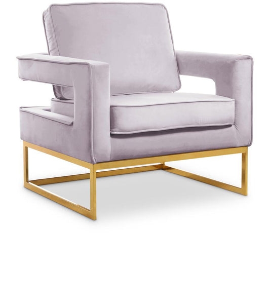 Meridian Furniture - Noah Pink Velvet Accent Chair - 511Pink veiw 1