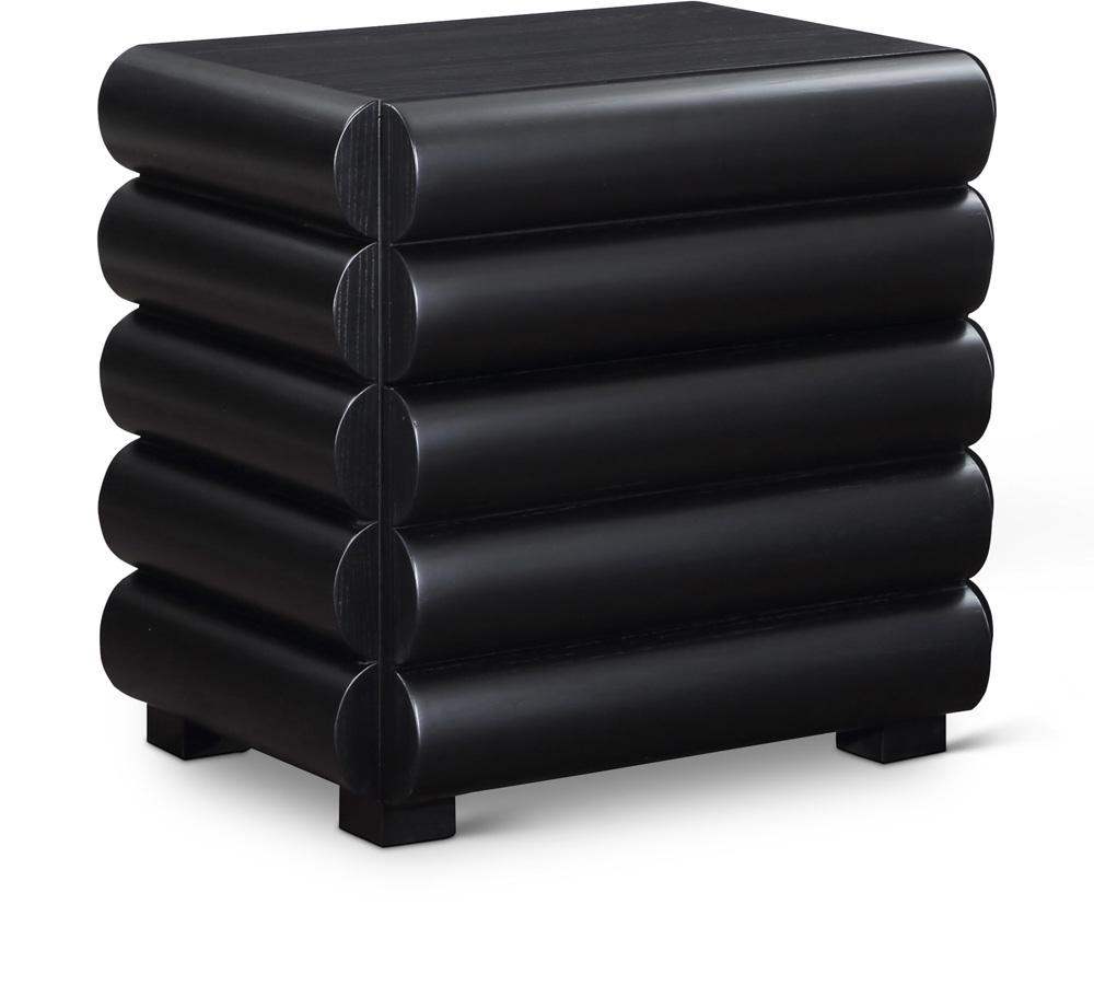 Meridian Furniture - Maverick Black Night Stand / Side Table - 853Black-NS veiw 1