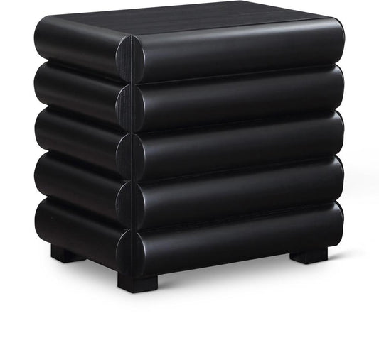 Meridian Furniture - Maverick Black Night Stand / Side Table - 853Black-NS veiw 1