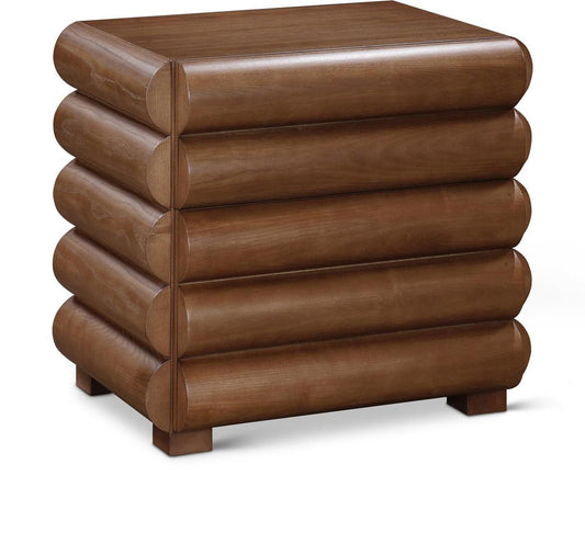 Meridian Furniture - Maverick Walnut Night Stand / Side Table - 853Walnut-NS veiw 1