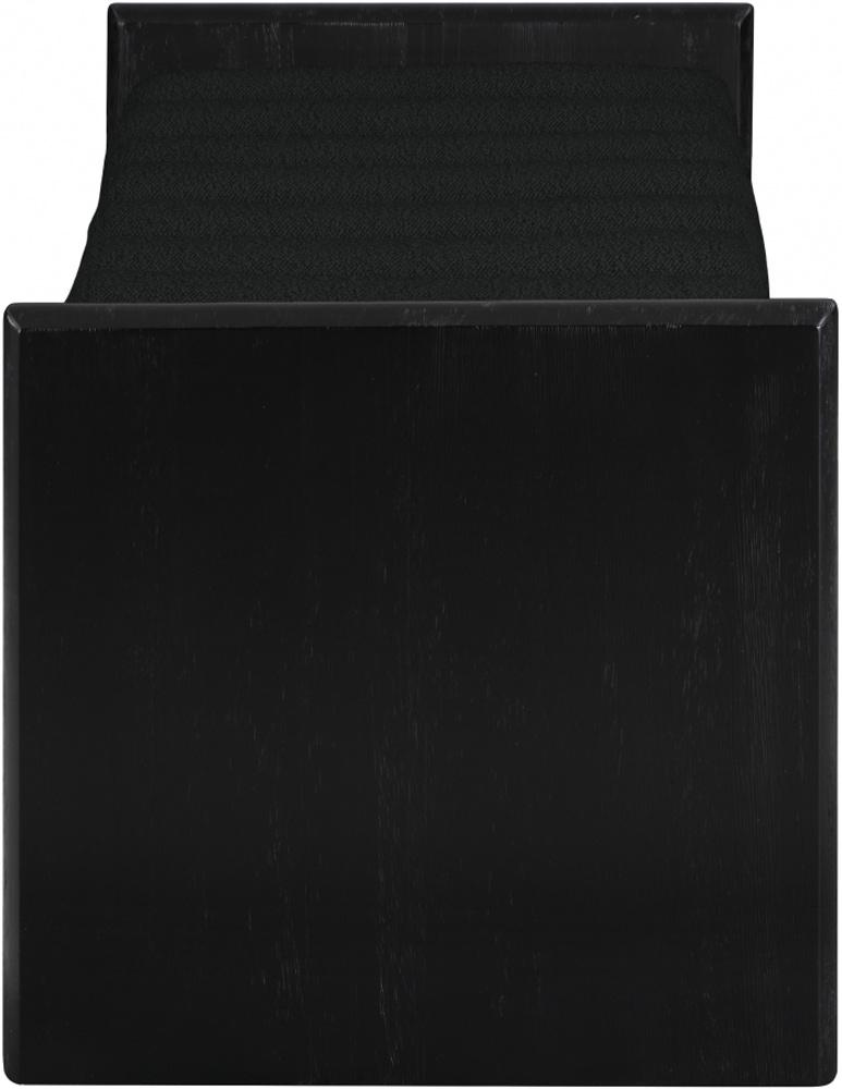 Meridian Furniture - Waverly Black Boucle Fabric Bench - 178Black veiw 3